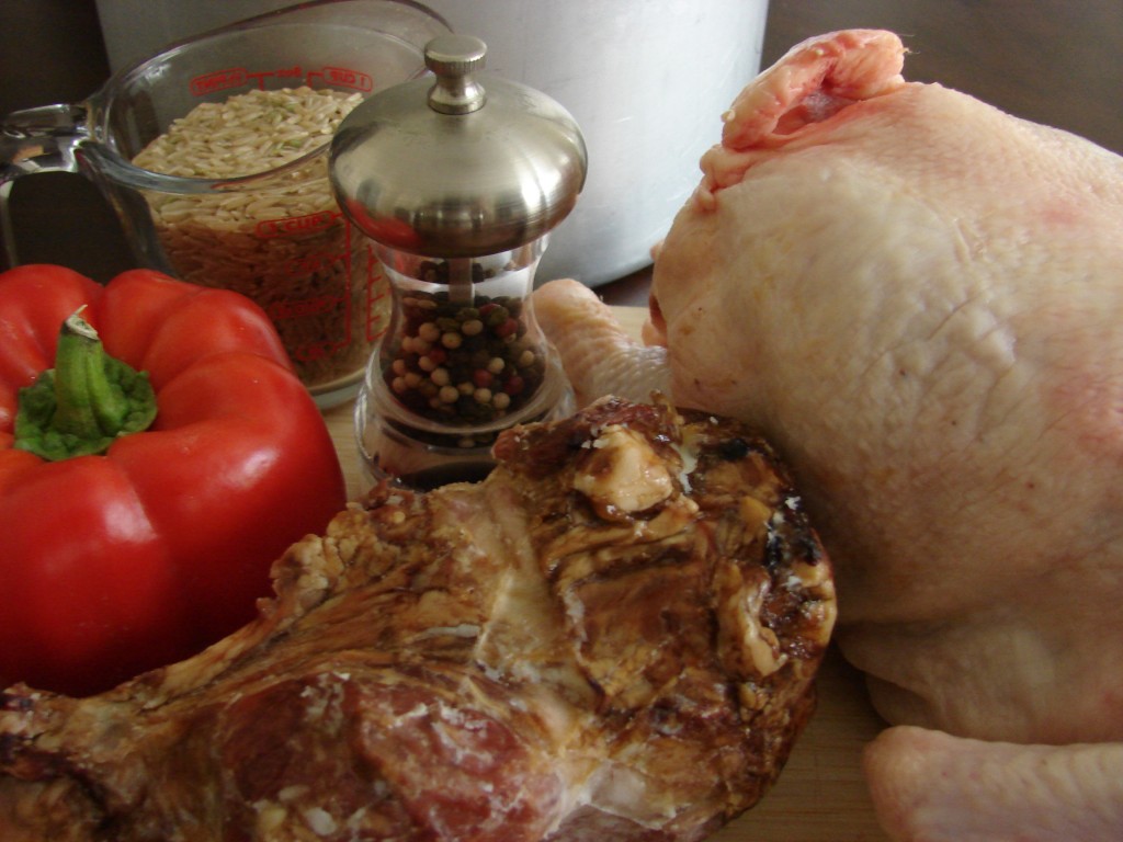 Ingredients for Jambalaya of Fowl and Rice, Photo: Eric Colleary