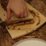 Trim crusts from bread