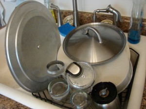 Dishes drying in the Sink