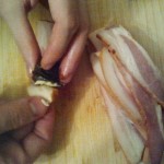 Stuff prune with cheese