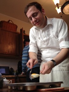 Me Plating the Eggs