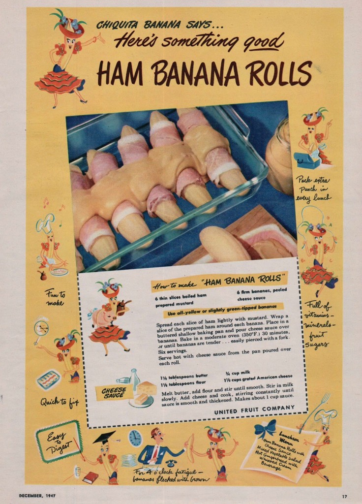 Ham and Banana Rolls
