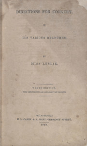Directions for Cookery by Eliza Leslie