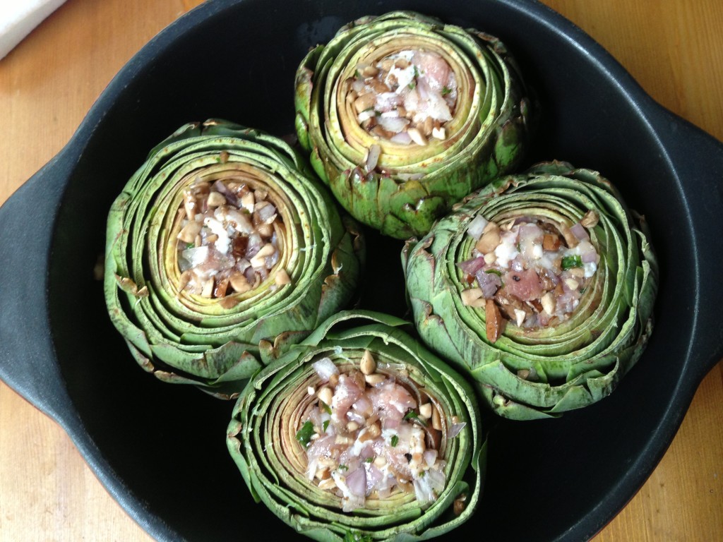 Filled artichokes